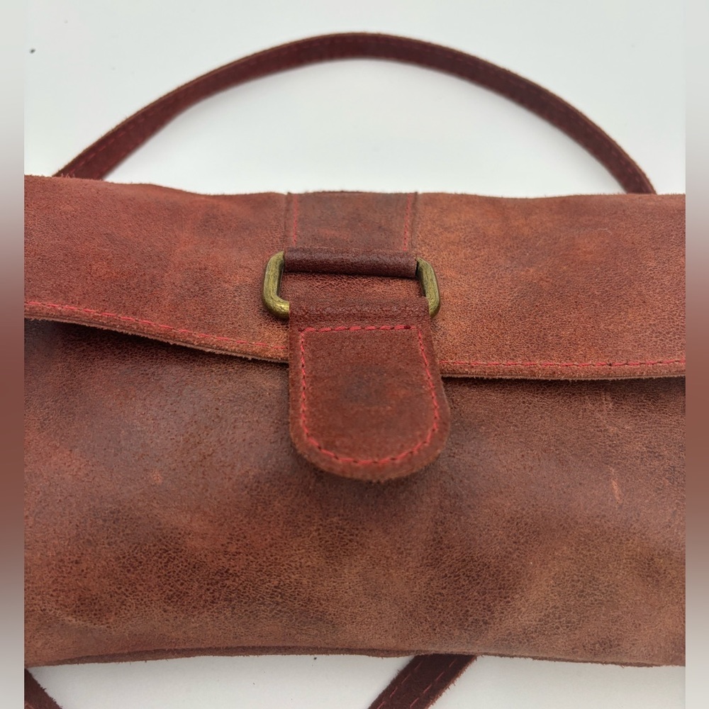 CRAZY LOU PARIS Leather Vintage Made in Italy Crossbody Bag - Picture 6 of 10